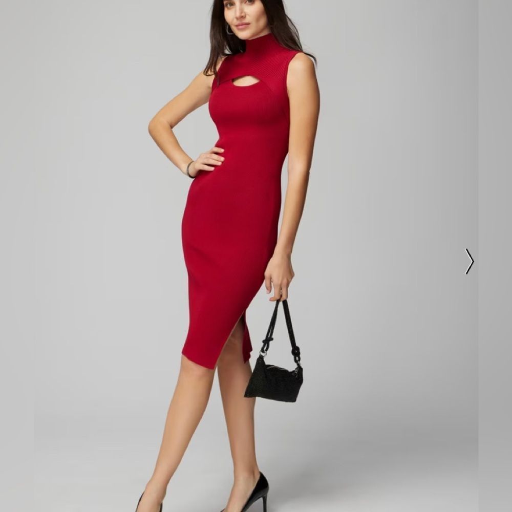 NWT red cut out sweater dress size S